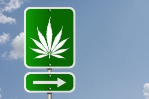medical marijuana road sign